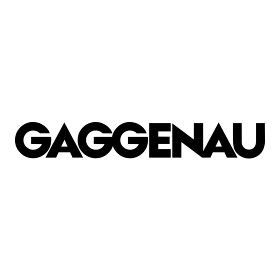 Gaggenau 400 Series Quick Start Manual