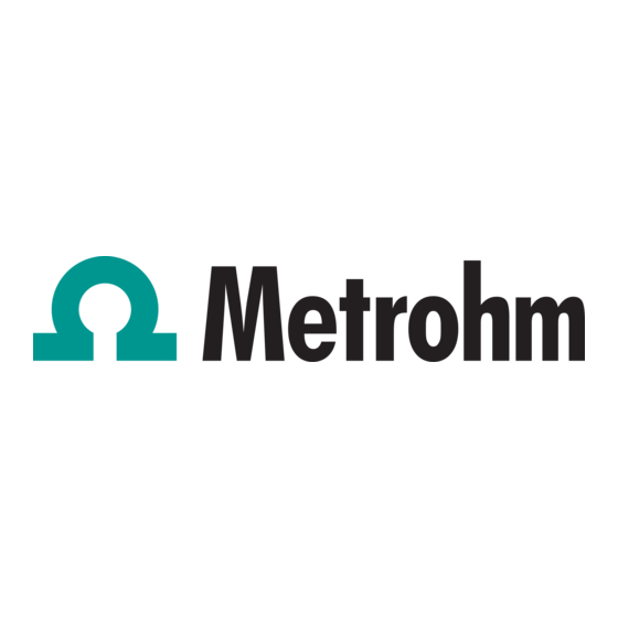 Metrohm 945 Professional Detector Vario – Conductivity & Amperometry Manual