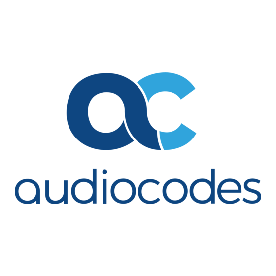 AudioCodes Mediant 1000B Configuration Note