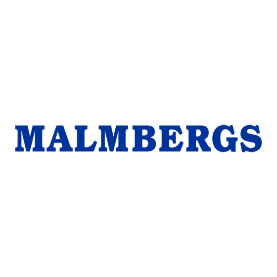 Malmbergs 85 500 00 Instruction Manual