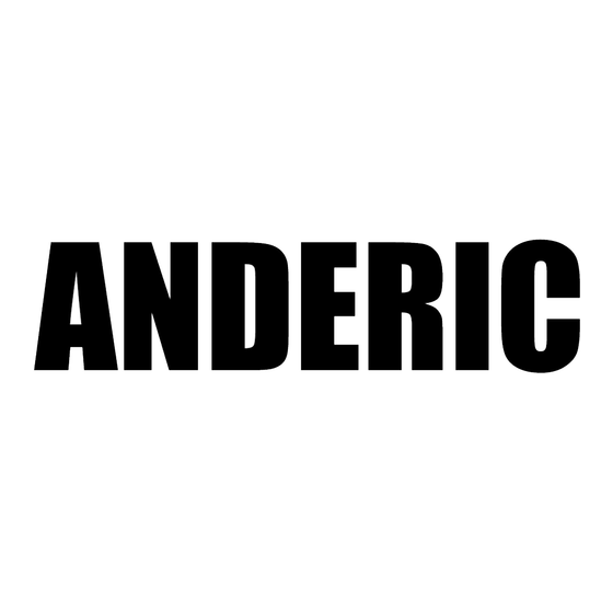 Anderic TR227B Operation And Installation Instructions
