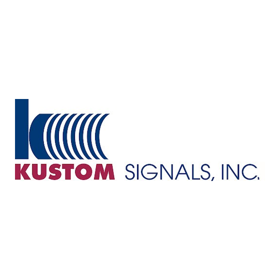 Kustom Signals Raptor RP-1 Operator's Manual