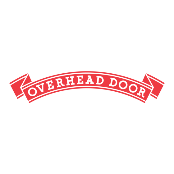 Overhead door 610F Installation Instructions Manual