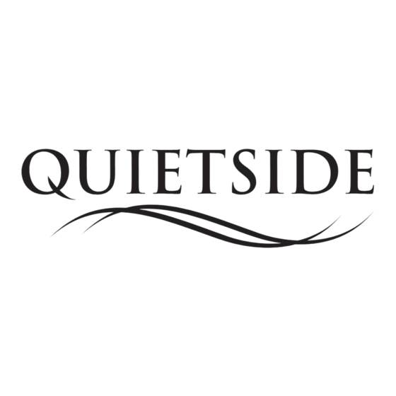 Quietside QS09-VJ115 Installation Manual