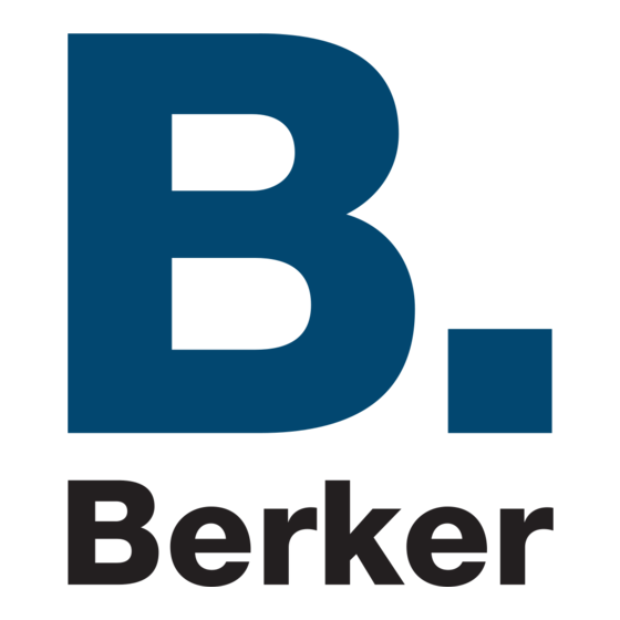 Berker KNX-RF Operating Instructions