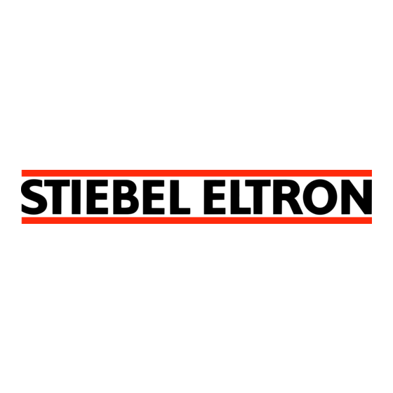 STIEBEL ELTRON SHC 2.5 Installation Instructions Manual