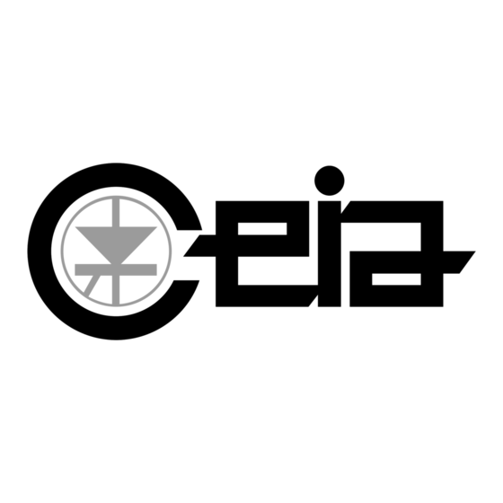 Ceia 02PN8 HI-PE/CN-AS-140 Installation And Maintenance Manual