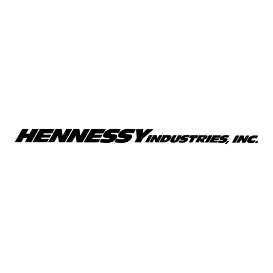 HENNESSY INDUSTRIES coats ProRide Diagnostic Manual