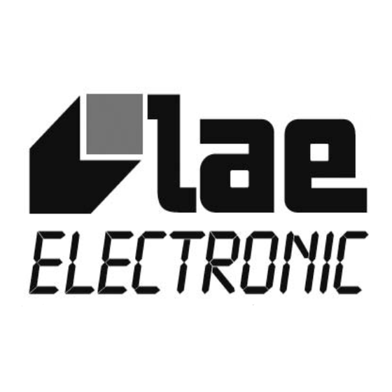 LAE LCD15 Instructions For Installation And Use Manual