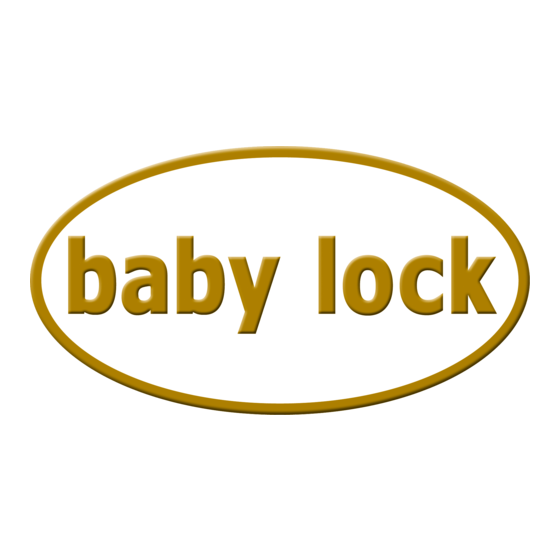 Baby Lock BMP9 Quick Reference Manual