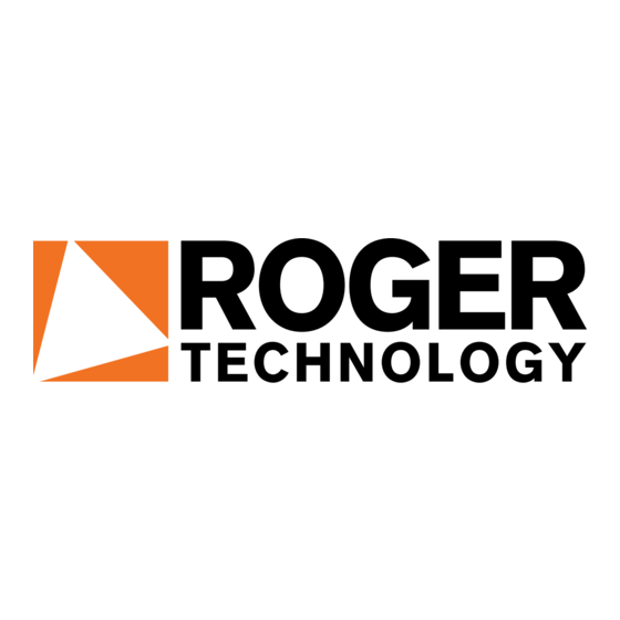 Roger Technology B70/1DCHP Instruction And Warnings For The Installer