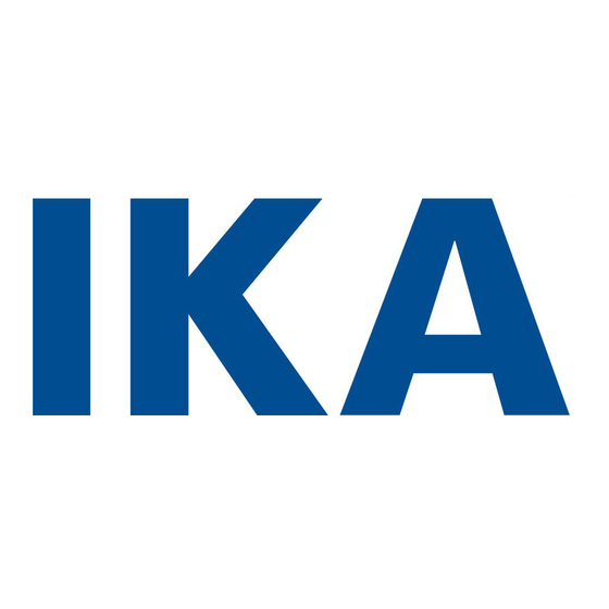 IKA ULTRA -TURRAX Operating Instructions Manual