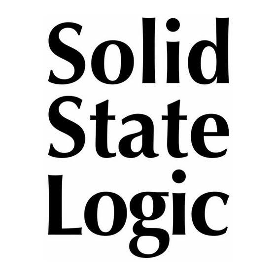 Solid State Logic AWS 900+ Owner's Manual