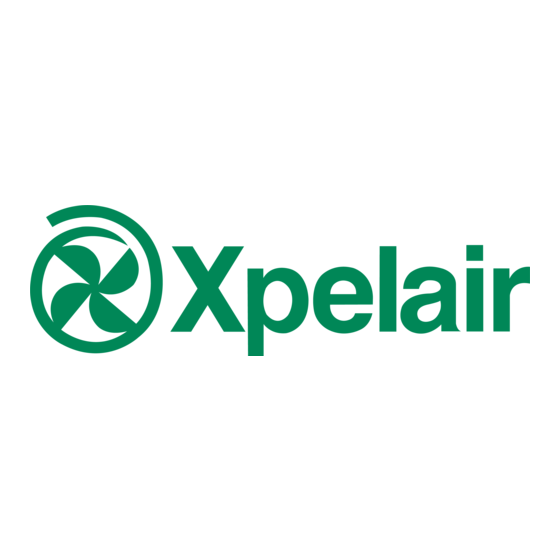 Xpelair Xcell 350V EC BP Installation And Maintenance Instructions Manual