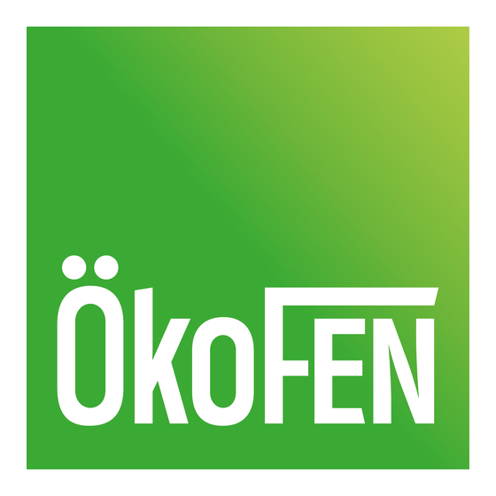 Okofen PELLEMATIC Condens e Manual