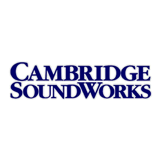 Cambridge SoundWorks Speaker System Installation And Operating Instructions Manual