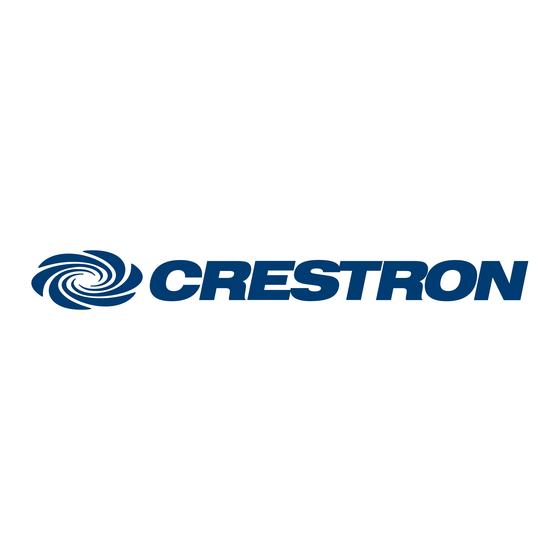 Crestron CHV-TSTAT-FCU-PIR-10 Supplemental Manual