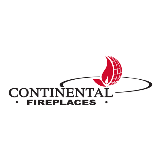 Continental Fireplaces CDIZC - N Installation And Operation Instructions Manual