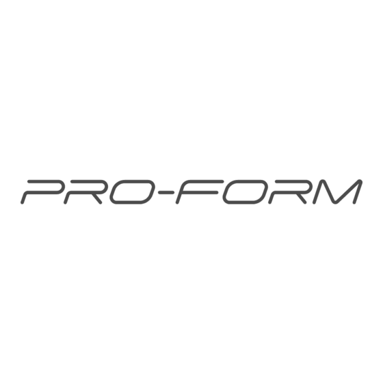 ProForm 485 E Elliptical Manual