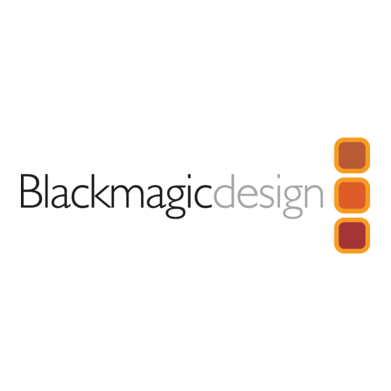 Blackmagicdesign Audio Monitor Installation And Operation Manual