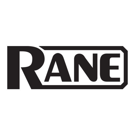 Rane MP26 Operator's Manual