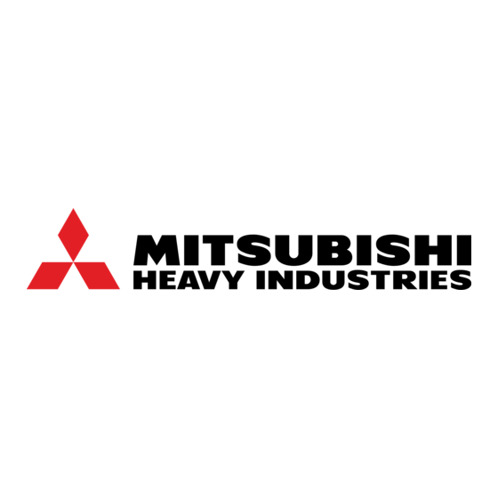 Mitsubishi Heavy Industries SRK10CRS-S3 User's Manual & Installation Manual