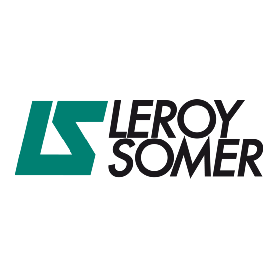Leroy-Somer MDX-I Installation And Commissioning Manual