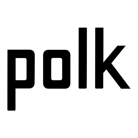 Polk Audio RM30 Owner's Manual