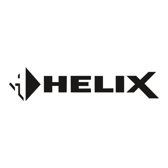HELIX HXS 635 AVANTGARDE Installation Manual