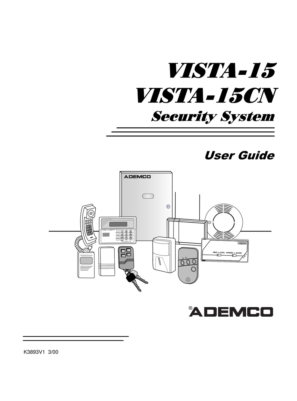 ADEMCO SECURITY SYSTEM VISTA-15 USER MANUAL Pdf Download | ManualsLib