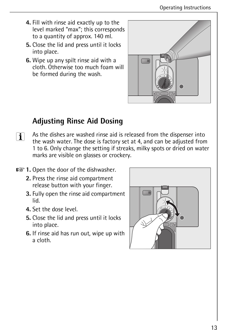 Aeg dishwasher rinse hot sale aid