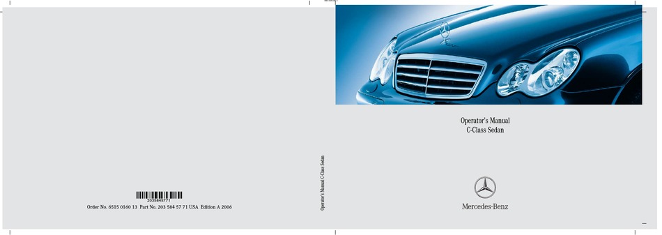 MERCEDES-BENZ 2006 C 230 SPORT OPERATOR'S MANUAL Pdf Download | ManualsLib