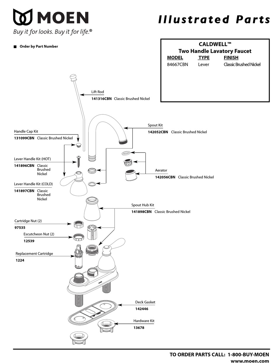 MOEN CALDWELL 84667CBN ILLUSTRATED PARTS LIST Pdf Download ManualsLib   1 Caldwell 84667cbn 