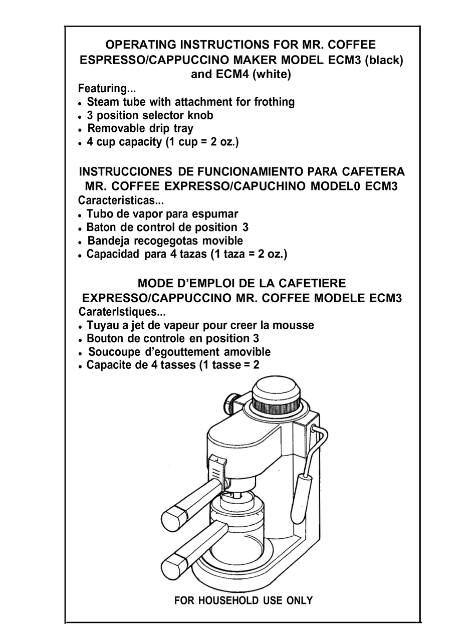 User manual Mr. Coffee SKX20 (English - 13 pages)