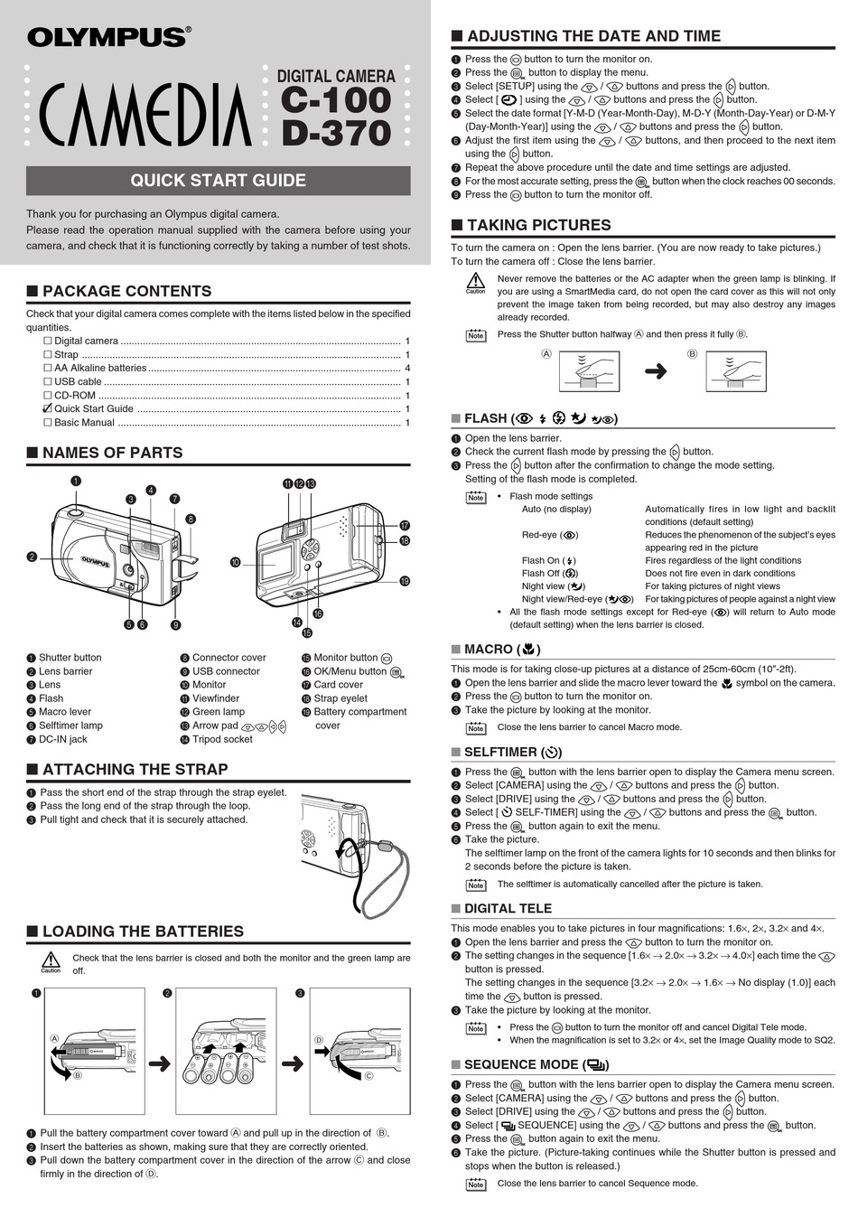 olympus-camedia-c-100-quick-start-manual-pdf-download-manualslib