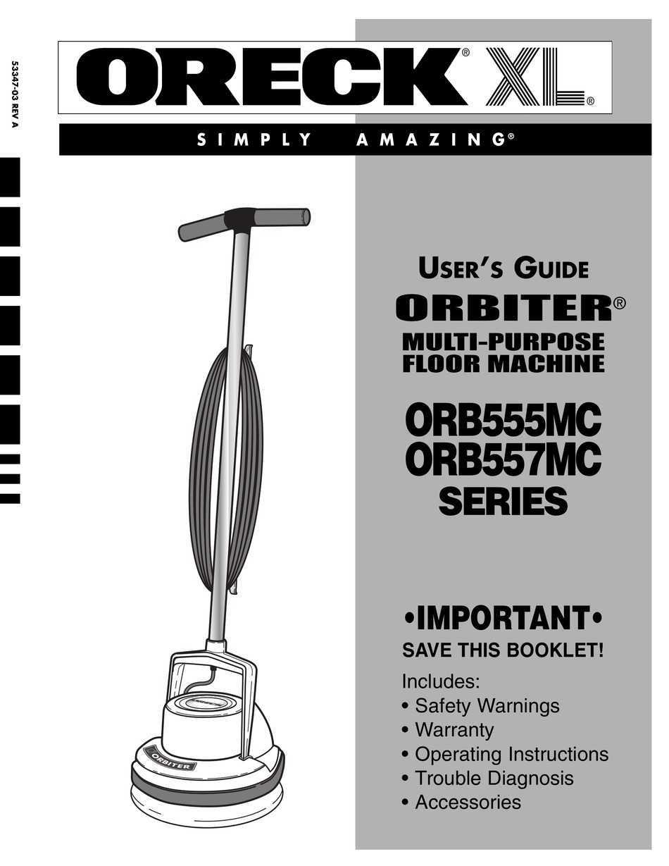 oreck orbiter ultra multipurpose floor machine