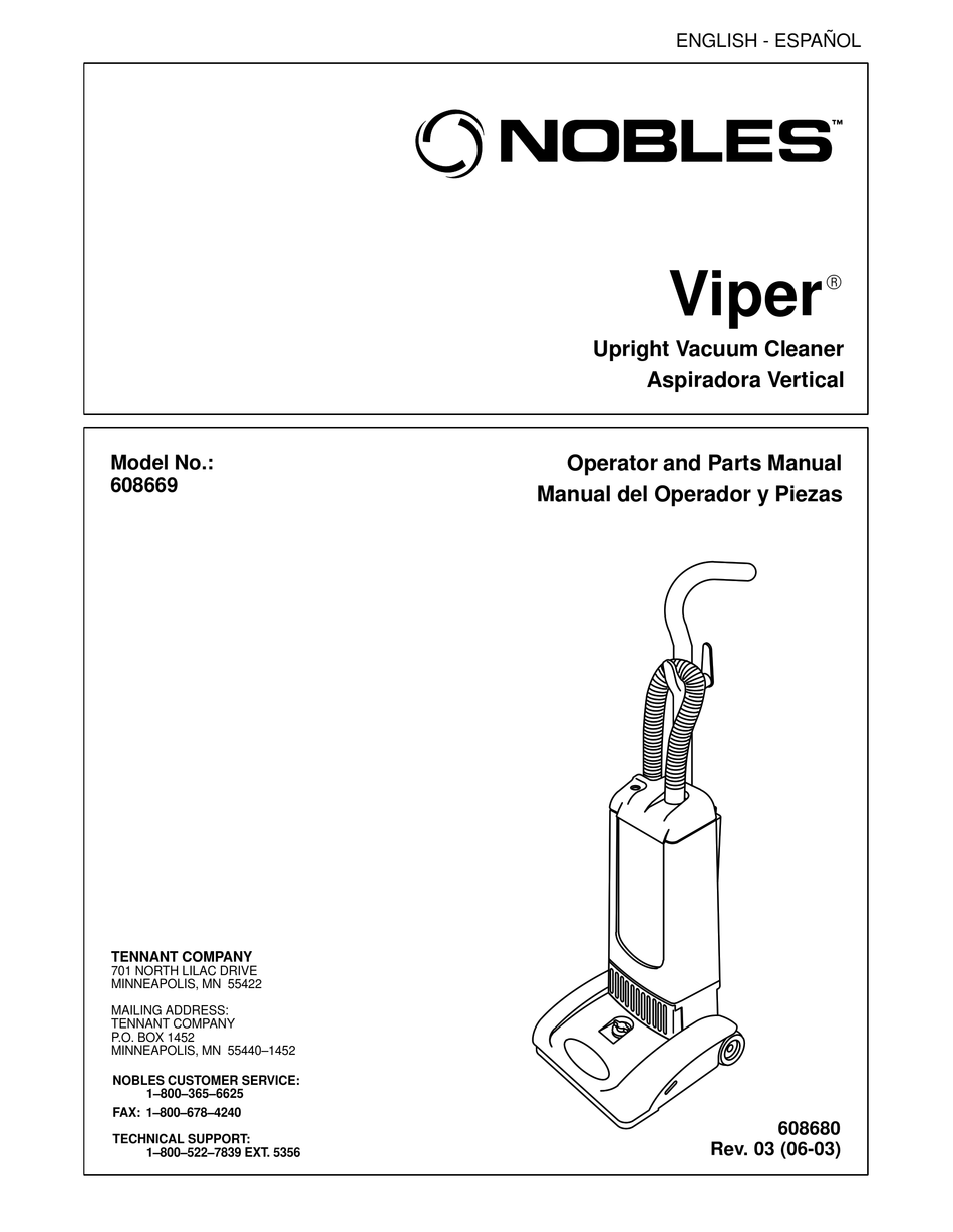 NOBLES 608669 OPERATOR AND PARTS MANUAL Pdf Download ManualsLib