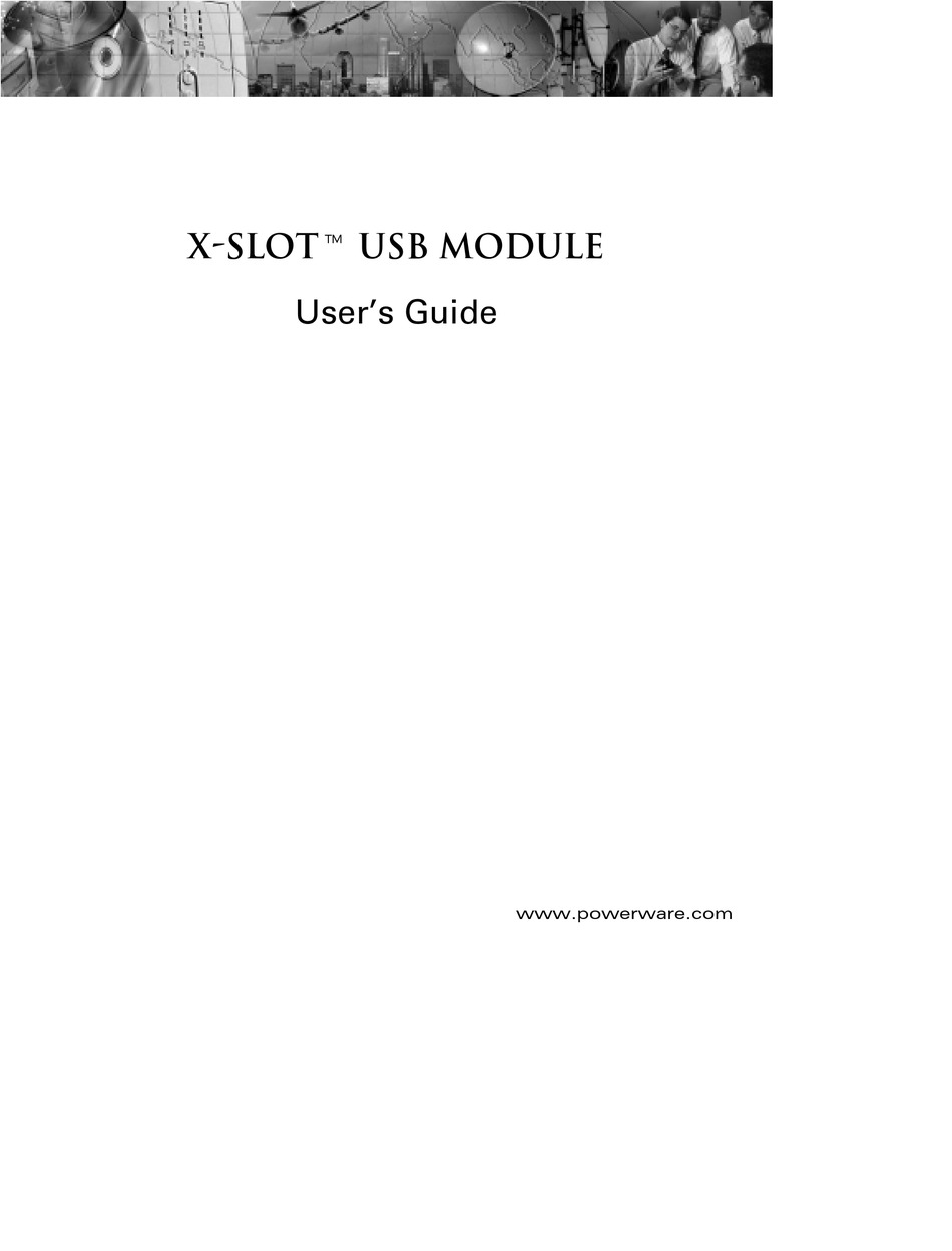POWERWARE XSLOT USB MODULE USER MANUAL Pdf Download ManualsLib