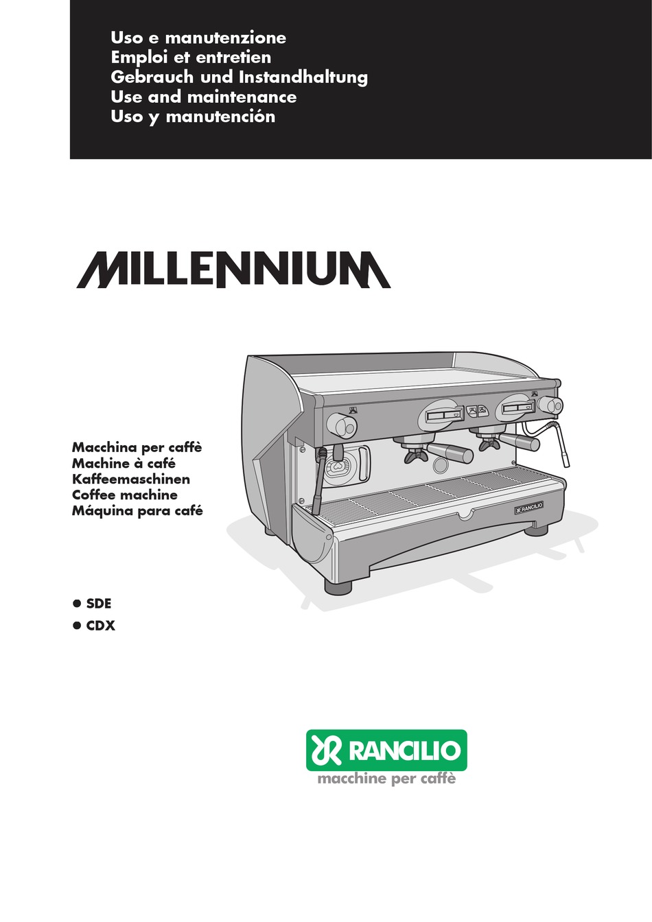 RANCILIO MILLENNIUM USE AND MAINTENANCE MANUAL Pdf Download ManualsLib