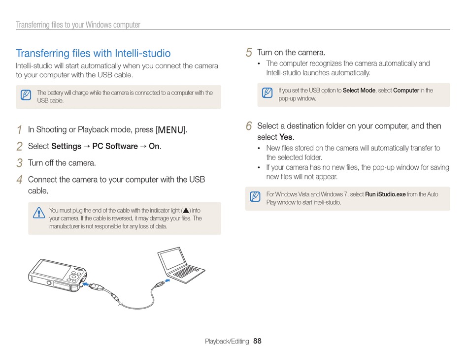 Transferring Files With Intelli-Studio - Samsung PL120 User Manual [Page  89] | ManualsLib