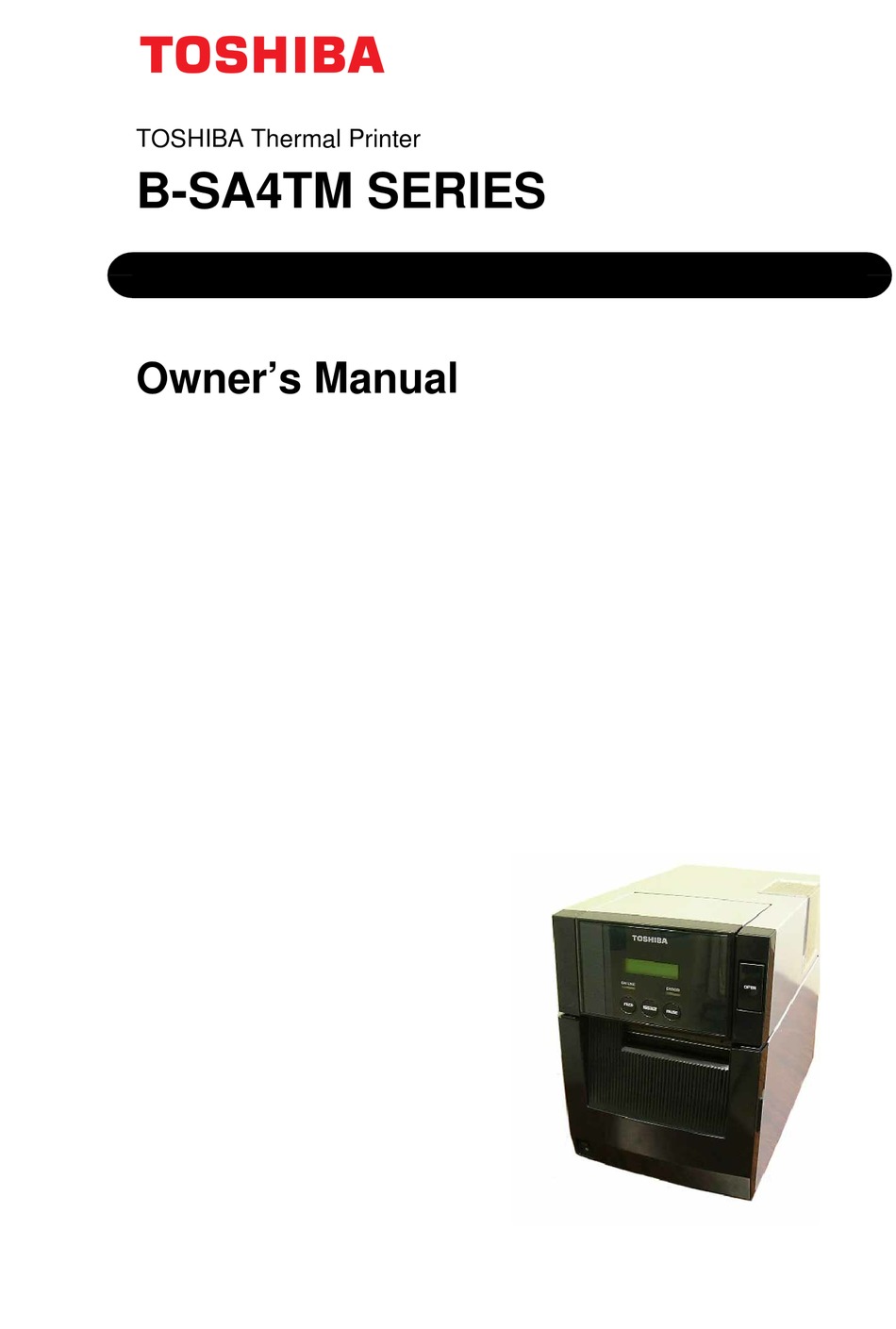 TOSHIBA B-SA4TM SERIES OWNER'S MANUAL Pdf Download | ManualsLib