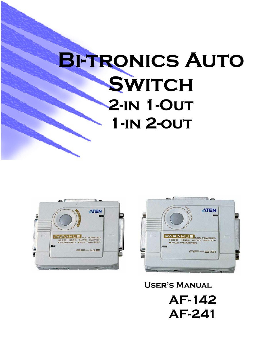 ATEN BI-TRONICS AUTO USER MANUAL Pdf Download | ManualsLib