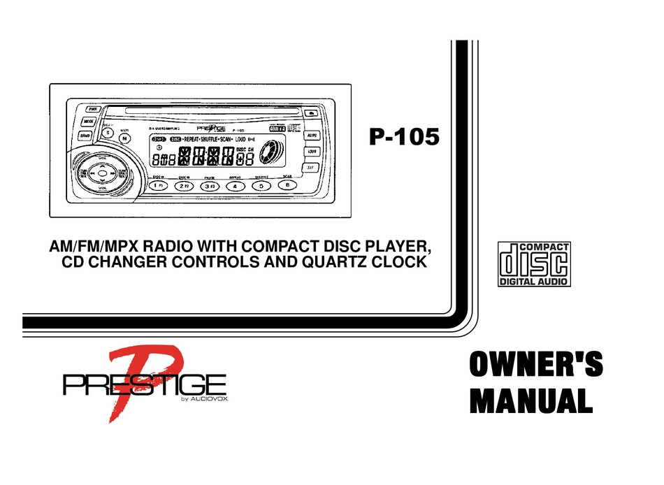 AUDIOVOX CE105 OWNER'S MANUAL Pdf Download | ManualsLib