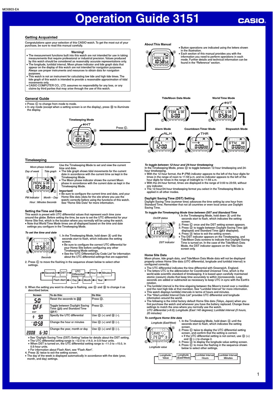 Casio Glx 5600 1dr Operation Manual Pdf Download Manualslib