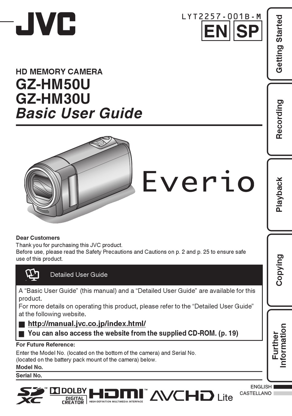 Jvc Everio Gz Hm30 User Manual Pdf Download Manualslib