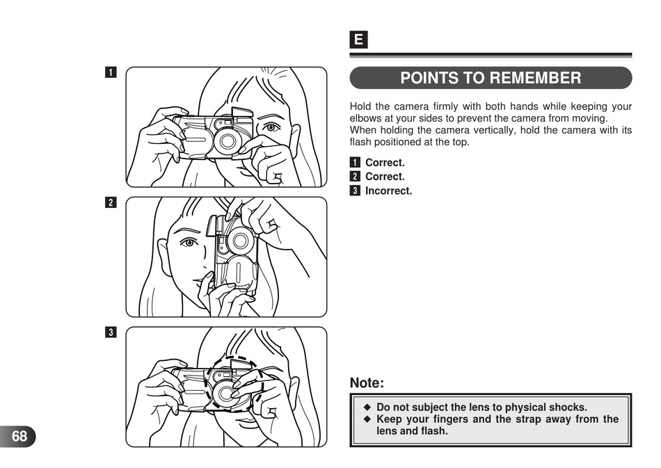 Points To Remember - Olympus CAMEDIA D-400 Zoom Instruction Manual