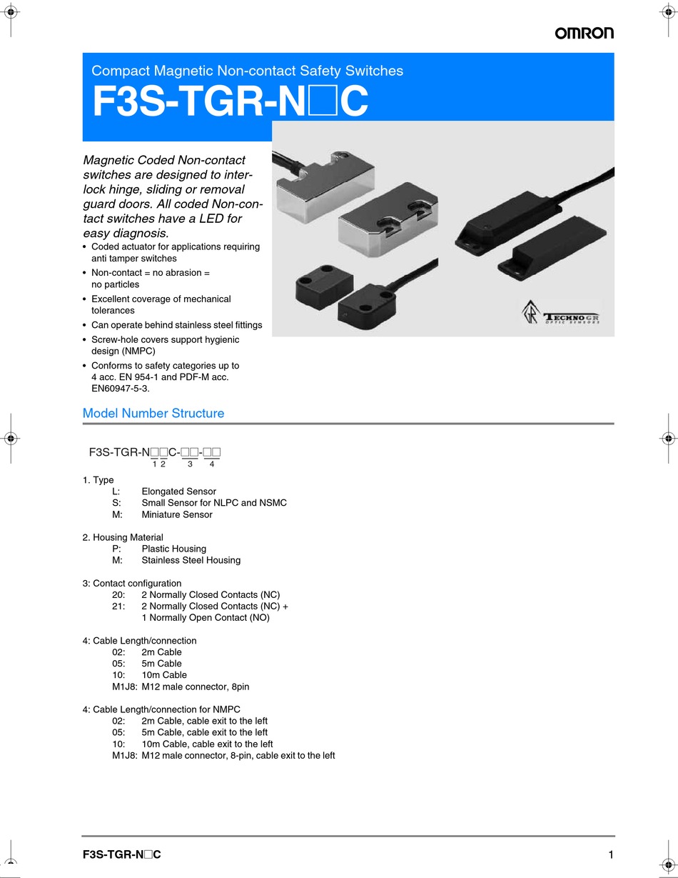 OMRON F3S TGR N C DATASHEET Pdf Download ManualsLib OMRON F3S TGR N C DATASHEET Pdf Download ManualsLib