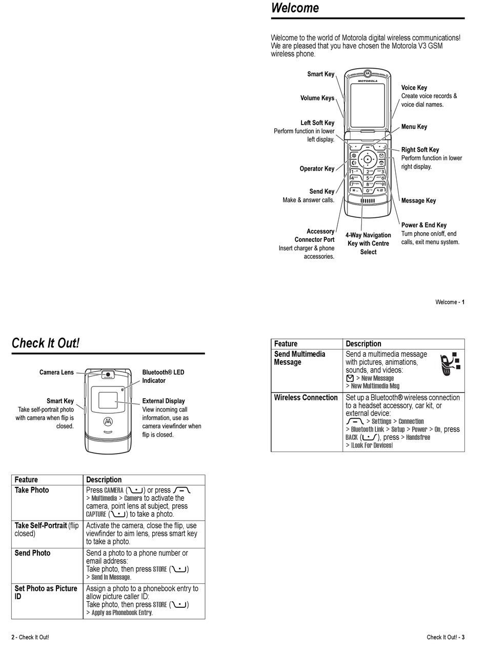 MOTOROLA MOTORAZR V3 USER MANUAL Pdf Download | ManualsLib