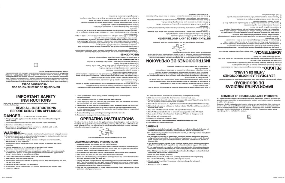 CONAIR FB51R INSTRUCTION BOOKLET Pdf Download ManualsLib