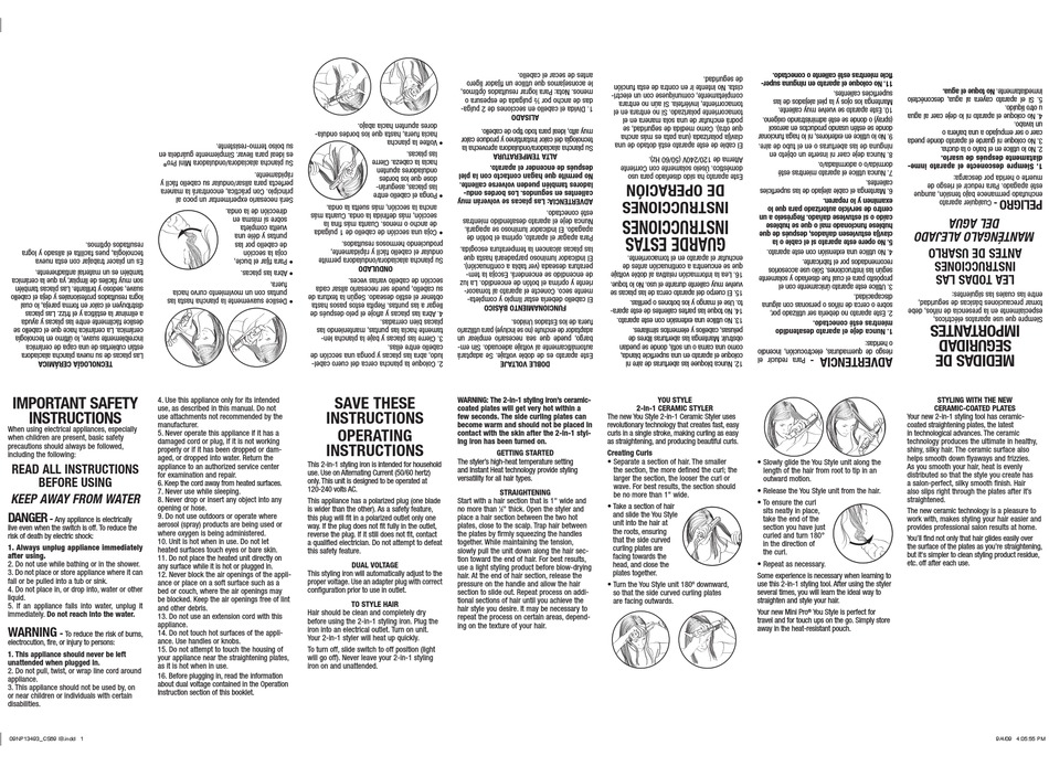 Conair Clippers Manual